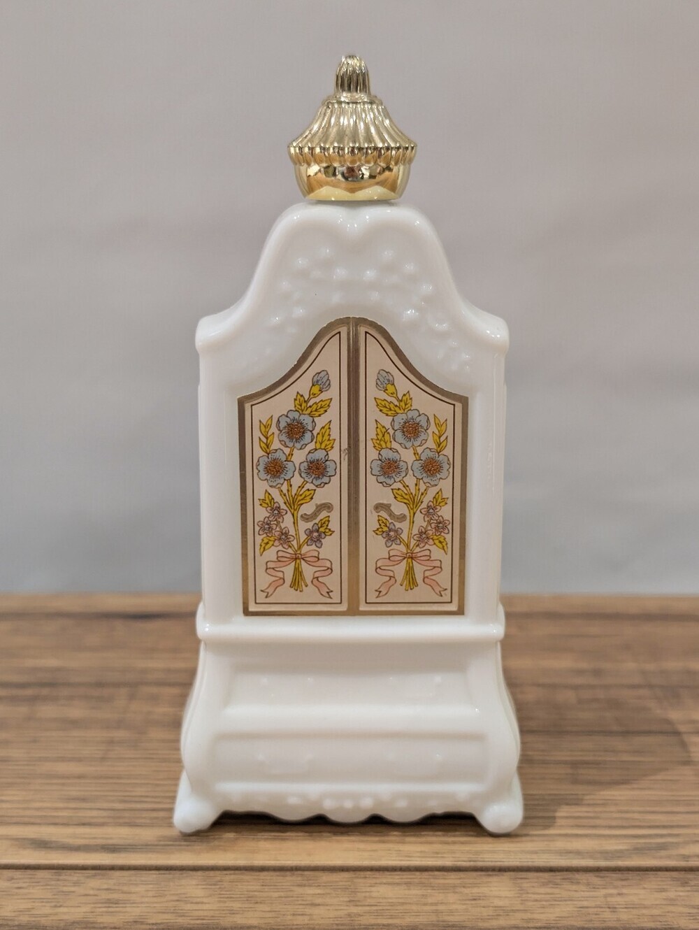 Vintage Milk Glass Armoire Decanter From Avon